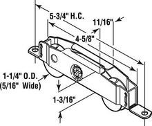 Load image into Gallery viewer, Heavy Duty Sliding Patio Door Roller Assembly 1-1/4 Inch Steel Ball Wheel Bearing, Side Adjustable,2 Pack
