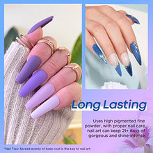 Load image into Gallery viewer, AZUREBEAUTY 31Pcs Dip Powder Nail Kit Starter, 20 Colors Purple Blue Glitter Dipping Powder Recycling Tray Essential Liquid Set with Base Top Coat Activator for French Dip Nails Art Manicure Set Beginner DIY Salon Women Gift
