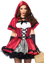 Load image into Gallery viewer, Leg Avenue Women's 2 Piece Gothic Riding Hood, Red/White, Medium
