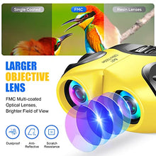 Load image into Gallery viewer, LET'S GO! Boys Toys Age 3-12, DIMY Compact Waterproof Binocular for Kids Boys Outdoor Play Bird Watching Easter Gifts for Boys Age 5-10 Yellow
