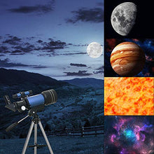 Load image into Gallery viewer, ToyerBee Telescope for Kids&amp;Beginners, 70mm Aperture 300mm Astronomical Refractor Telescope(15X-150X), Portable Travel Telescope for Adult with A Finder Scope, A Phone Adapter&amp; A Wireless Remote
