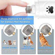 Load image into Gallery viewer, YABIFE Dog Nail Grinder and Clipper, Dog Nail Trimmer, Super Quiet Dog Nail File, Pet Nail Grinder with Dog Nail Scissor, for Small Large Dogs Cats Claw Care &amp; Grooming,3 Speeds, 3 Grinding Wheels

