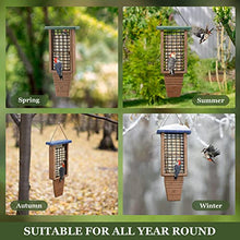Load image into Gallery viewer, Kingsyard Recycled Plastic Suet Bird Feeder, Double Capacity Tail-Prop Suet Feeder for Outside Hanging, Sturdy &amp; Durable, Great for Woodpecker &amp; Clinging Birds, Green
