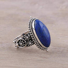 Load image into Gallery viewer, NOVICA Lapis Lazuli .925 Sterling Silver Ring, Vast Sky'

