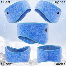 Load image into Gallery viewer, 8 Pieces Ear Warmer Headbands with Buttons Winter Fleece Running Headband Fleece Earmuffs Sport Headband Winter Ear Covers for Men Women (Lined Style)
