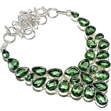 Load image into Gallery viewer, emartwala Tsavorite Quartz Gemstone Handmade 925 Sterling Silver Necklace 18" RT-290
