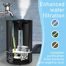 Load image into Gallery viewer, TBI Pro 6L Ultrasonic Humidifier with Top-Fill, 360° Nozzle for Home Large Room, Bedroom, Office, Travel, Babies - Easy to Clean Humidifiers Anti-Leak System, Auto Shut-Off, Black
