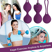 Load image into Gallery viewer, Kegel Exercise Weights for Women - Ben Wa Kegel Balls for Beginners &amp; Advanced Pelvic Floor Exercises, 3 Weights Kegel Exercise Products Training Kits for Resolves Incontinence &amp; Bladder Control
