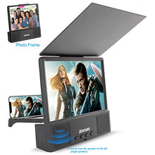 Load image into Gallery viewer, Jteman 5-in-1 Bluetooth Spearker 3D HD Mobile Phone Screen Magnifier Amplifier Movie Video Cell Phone Enlarger Screen Phone Projector for All Samrtphones Android and Phone(Black)
