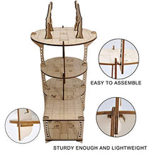Load image into Gallery viewer, D&amp;D 3D Mage's Tower Battle Map 4-Level 16 Inches Tall Wood Laser Cut with 1" Grid Wargaming Terrain for Dungeons &amp; Dragons, Pathfinder, Warhammer or Other Tabletop RPG
