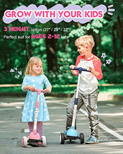 Load image into Gallery viewer, Mountalk Toddler Foldable Scooter for Kids, 3 Wheels Scooter for Boys and Girls with Adjustable Heights and LED Wheels(Kitten)
