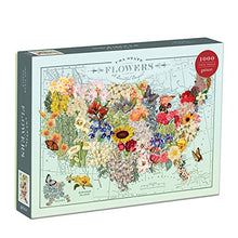 Load image into Gallery viewer, Galison Wendy Gold USA State Flowers Puzzle, 1,000 Pieces, 20” x 27” – Jigsaw Puzzle Featuring a Colorful Illustration by Wendy Gold – Thick Sturdy Pieces, Challenging Family Activity, Great Gift Idea, Multicolor, 1000
