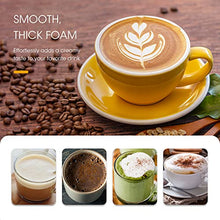 Load image into Gallery viewer, FoodVille MF05 Rechargeable Milk Frother USB Charging Handheld Foam Maker with Balloon Whisk, 16 Pcs Latte Art Templates, Stainless Steel Stand for Cappuccino, Latte, Protein Powder
