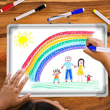 Load image into Gallery viewer, 16 x 12 Inch Portable White Board, Magnetic Dry Erase Board, Foldable Small Double-Sided Desktop Whiteboard Easel for School, Home &amp; Office
