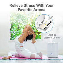 Load image into Gallery viewer, GENIANI Top Fill Cool Mist Humidifiers for Bedroom &amp; Essential Oil Diffuser - Smart Aroma Ultrasonic Humidifier for Home, Baby, Large Room with Auto Shut Off, 4L Easy to Clean Water Tank (White)
