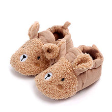 Load image into Gallery viewer, Enteer Infant Boys' Winter Slippers Newborn Warm Crib Shoes Bear Brown US 5
