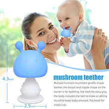 Load image into Gallery viewer, TitaCare Silicone Infant Rattling Mushroom Baby Teether Toys and 2Pcs Prevent Finger Chewing Baby Teething Toys Set, BPA Free Molar Tool (pink2)
