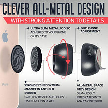 Load image into Gallery viewer, Universal Car Phone Mount Magnetic - All-Metal iPhone Car Mount for Any Smartphone or GPS - Truly One-Handed Cell Phone Holder for Car Dashboard
