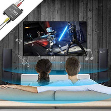 Load image into Gallery viewer, 192KHz Digital to Analog Audio Converter with Bass and Volume Adjustment,Digital SPDIF/Optical/Toslink/Coaxial to Analog Stereo L/R RCA and 3.5mm Jack Converter for PS3 PS4 DVD AppleTV Home Cinema
