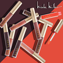 Load image into Gallery viewer, Nicole Miller 10 Pc Lip Gloss Collection, 5 Shimmer Lip Glosses and 5 Matte Lip Glosses for Women and Girls, Long Lasting Color Lip Gloss Set (Reds, Purples, Browns and Orange)
