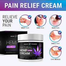 Load image into Gallery viewer, Hemp Power Pain Relief Cream - Relieves Muscle, Joint Pain, Lower Back Pain, Knees, and Fingers - Inflammation - Hemp Extract Remedy - Hemp Oil with MSM - Arnica 2fl oz
