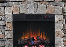 Load image into Gallery viewer, Classic Flame Pioneer Stone Electric Fireplace Mantel Package, Brushed Dark Pine - 18WM10400-I601
