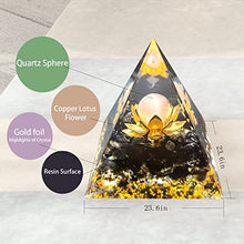 Load image into Gallery viewer, Crystal Spheres Orgone Pyramid Amethyst Obsidian Stone Protection Crystals Chakra Meditation Pyramid Energy Generator Healing Stones Attract Wealth Lucky Home Decor Lucky Crystals
