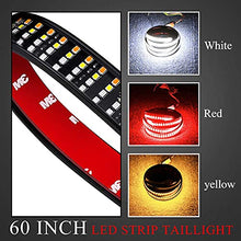Load image into Gallery viewer, NEW SUN 60" LED Tailgate Brake Light Bar for Truck Trailer Quadruple Row Strip with Red Brake White Reverse Sequential Amber Turning Signals Strobe Lights
