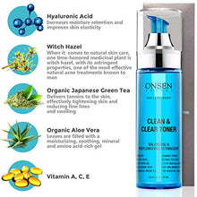 Load image into Gallery viewer, Onsen Japanese Clean &amp; Clear Face Toner - Daily Perfecting &amp; Revitalizing Toner with Witch Hazel, Aloe Vera, and Japanese Natural Hot Spring Minerals, Alcohol-Free, Skin Care Toner for Face, 6.5 oz
