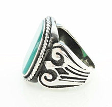 Load image into Gallery viewer, KAR 925K Stamped Solid Sterling Silver Green Agate (Aqeeq) Men's Ring P3B (7)
