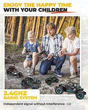 Load image into Gallery viewer, BEZGAR TB142 RC Cars-1:14 Scale Remote Control Car, 2WD High Speed 20 Km/h All Terrains Electric Toy Off Road RC Vehicle Truck Crawler with Two Rechargeable Batteries for Boys Kids and Adults-Green
