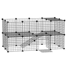 Load image into Gallery viewer, PawHut 36 Panel Pet Playpen Small Animal Cage Metal Wire Indoor Outdoor Portable
