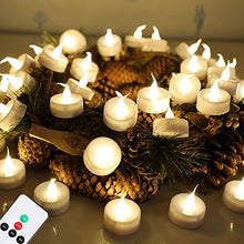 Load image into Gallery viewer, Topstone LED Tea Light,Flameless Flickering Tealight with Remote Control,Long Lasting Battery Operated LED Tealights Candle with Timer,for Seasonal &amp;Festival Celebration,Pack of 12(Warm White)
