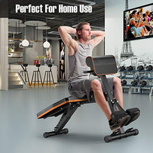 Load image into Gallery viewer, PERLECARE Adjustable Weight Bench for Full Body Workout - All-in-One Durable Exercise Bench Holds up to 772 lbs, Foldable Flat/Incline/Decline Workout Bench with Two Exercise Bands for Home Gym
