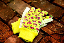 Load image into Gallery viewer, G &amp; F Products 1852-3 Women Soft Jersey Garden Gloves, Women Work Gloves, 3-Pairs Green/Pink/Blue per Pack
