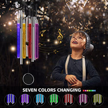 Load image into Gallery viewer, Solar Wind Chimes Outdoor Windchimes: Mobile Decor Wind Chimes Outside for Christmas Birthday Gift and Garden Patio Yard Decoration - Unique Decorative Windchimes for Mom Mother Grandma
