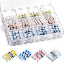 Load image into Gallery viewer, Solder Seal Wire Connectors, Heat Shrink Butt Connectors, Waterproof Insulated Electrical Terminals Kit, Splice Wire Terminals for Marine Automotive Boat Truck Wire Joint (4Colors)
