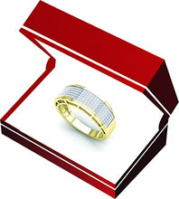 Load image into Gallery viewer, Dazzlingrock Collection 0.40 Carat (Ctw) 10K Round Diamond Men's Hip Hop Anniversary Wedding Band, Yellow Gold, Size 10
