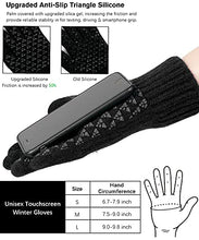Load image into Gallery viewer, Winter Knit Gloves Warm Full Fingers Men Women with Upgraded Touch Screen - Anti-Slip Glove Fleece Lined VGOGFLY
