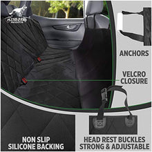Load image into Gallery viewer, Plush Paws Products Hammock Car Seat Cover with Pet Harnesses, Regular (Black)
