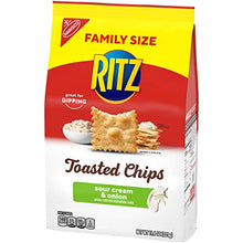 Load image into Gallery viewer, RITZ Toasted Chips Sour Cream and Onion, Family Size, 6 - 11.4 oz Bags

