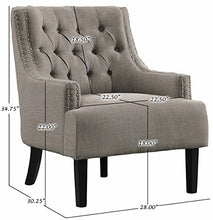 Load image into Gallery viewer, Homelegance Charisma Fabric Accent Chair, Taupe

