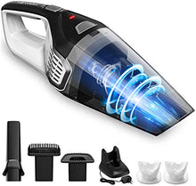 Load image into Gallery viewer, Homasy Handheld Vacuum Cordless, 8Kpa Hand Vacuum with Powerful Cyclonic Suction, Portable Vacuum Cleaner with Long Lasting up to 30mins (Wet&amp;Dry, 3H Charging) for Pet Hair, Dust,Gravel,Home Cleaning
