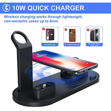 Load image into Gallery viewer, Wireless Charger, Botee 6 in 1 Wireless Charging Dock for iPhone X/Xs/7ps/7/6s/8/8Plus/i-Watch/AirPods, Qi Fast Wireless Charging Stand Compatible for iPhone Samsung [2019 Upgrade] (Black)
