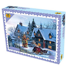 Load image into Gallery viewer, Powza Classic Oil Paintings 1000 Pieces Jigsaw Puzzle - Warm Christmas, Artwork Art Large Size Jigsaw Puzzle Toy for Educational Gift Home Decor(27.6 in x 19.7 in)
