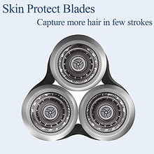 Load image into Gallery viewer, SH90 Replacement Heads for Philips Norelco Shaver 9000 Series, S8950,SW9700,SW6700,9000 Shaver Replacement Blades Sh90/70 Electric Razor Replace for Men,3 Pack &amp; a Brush
