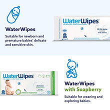 Load image into Gallery viewer, WaterWipes Unscented Baby Wipes, Sensitive and Newborn Skin, 12 Packs (720 Wipes)

