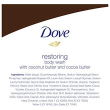 Load image into Gallery viewer, Dove Restoring Body Wash for Dry Skin Coconut Butter and Cocoa Butter Effectively Washes Away Bacteria While Nourishing Your Skin 22 oz
