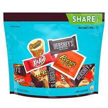 Load image into Gallery viewer, HERSHEY'S, REESE'S &amp; KIT KAT Assorted MINIATURES Chocolate and Peanut Butter Assortment Candy, Individually Wrapped, 9.08 oz Bag
