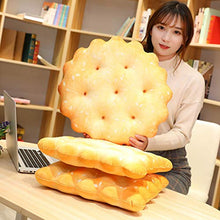 Load image into Gallery viewer, ErYao Cookies Shape Stuffed Cushion Insert Filler Filling Throw Pillow, Food Plush Novelty Throw Pillows Plush Play Toy Doll for Office Chair Car Seat Women (Square Cookies with Sesame 38cm)
